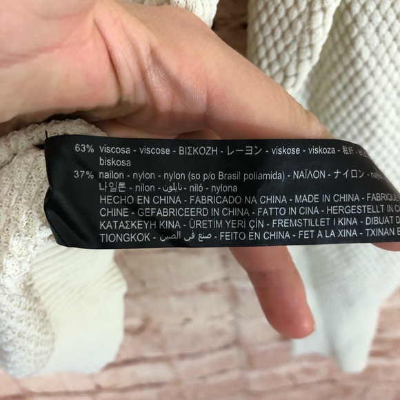 NWT Zara Knit Cream Sweater Crewneck - Picture 5 of 6